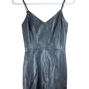 Faux Leather Dress